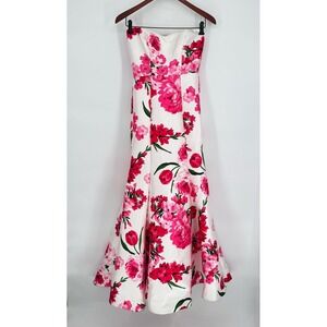B. Smart Floral Strapless Mermaid Maxi Formal‎ Dress Sz 1 Wedding Prom Fairy
